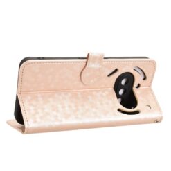 Lacné Kryty | Peňaženkové puzdro Honeycomb Dot Texture Case zlaté – Nothing Phone (3a) | Lacné Kryty