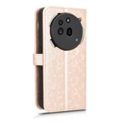 Lacné Kryty | Peňaženkové puzdro Honeycomb Dot Texture Case zlaté – Nothing Phone (3a) Pro | Lacné Kryty