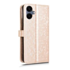 Peňaženkové puzdro Honeycomb Dot Texture Case zlaté – Samsung Galaxy A06 | Lacné Kryty Lacné Kryty | Peňaženkové puzdro Honeycomb Dot Texture Case zlaté – Samsung Galaxy A06 | Lacné Kryty