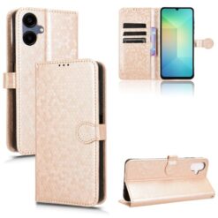 Peňaženkové puzdro Honeycomb Dot Texture Case zlaté – Samsung Galaxy A06 | Lacné Kryty Lacné Kryty | Peňaženkové puzdro Honeycomb Dot Texture Case zlaté – Samsung Galaxy A06 | Lacné Kryty