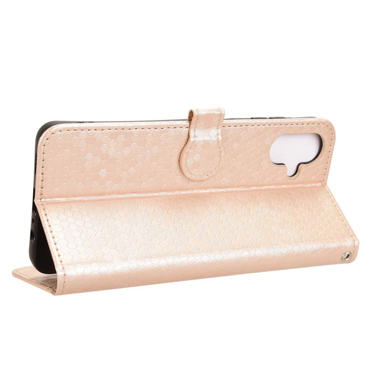 Peňaženkové puzdro Honeycomb Dot Texture Case zlaté – Samsung Galaxy A06 | Lacné Kryty Lacné Kryty | Peňaženkové puzdro Honeycomb Dot Texture Case zlaté – Samsung Galaxy A06 | Lacné Kryty