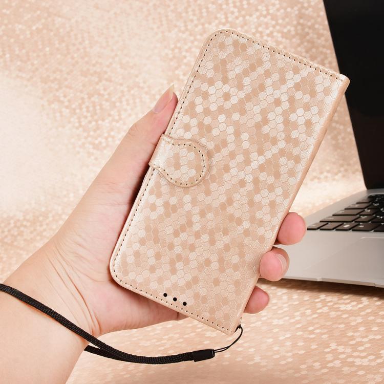 Peňaženkové puzdro Honeycomb Dot Texture Case zlaté – Samsung Galaxy A06 | Lacné Kryty Lacné Kryty | Peňaženkové puzdro Honeycomb Dot Texture Case zlaté – Samsung Galaxy A06 | Lacné Kryty