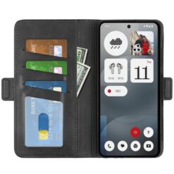 Lacné Kryty | Peňaženkové puzdro Magnetic fresh case čierne – Nothing Phone (3a) | Lacné Kryty