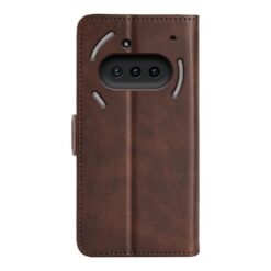 Lacné Kryty | Peňaženkové puzdro Magnetic fresh case tmavohnedé – Nothing Phone (3a) | Lacné Kryty