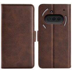 Lacné Kryty | Peňaženkové puzdro Magnetic fresh case tmavohnedé – Nothing Phone (3a) | Lacné Kryty