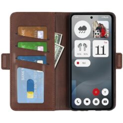 Lacné Kryty | Peňaženkové puzdro Magnetic fresh case tmavohnedé – Nothing Phone (3a) | Lacné Kryty