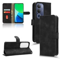 Lacné Kryty | Peňaženkové puzdro Solid čierne – Vivo Y19s | Lacné Kryty
