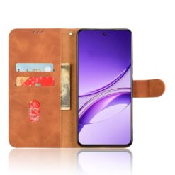 Lacné Kryty | Peňaženkové puzdro Solid hnedé – Vivo V50 Lite | Lacné Kryty
