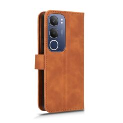 Lacné Kryty | Peňaženkové puzdro Solid hnedé – Vivo Y19s | Lacné Kryty