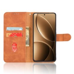Lacné Kryty | Peňaženkové puzdro Solid hnedé – Xiaomi Poco F7 Pro / F7 Ultra | Lacné Kryty