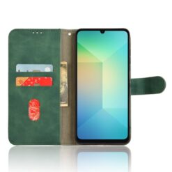 Lacné Kryty | Peňaženkové puzdro Solid zelené – Samsung Galaxy A06 | Lacné Kryty