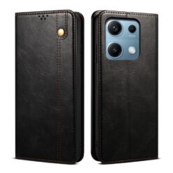 Peňaženkové puzdro Wax case čierne – Xiaomi Redmi Note 14S