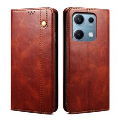 Peňaženkové puzdro Wax case hnedé – Xiaomi Redmi Note 14S