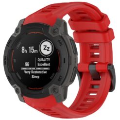 Remienok Solid Wristband červený pre Garmin Instinct E 45mm