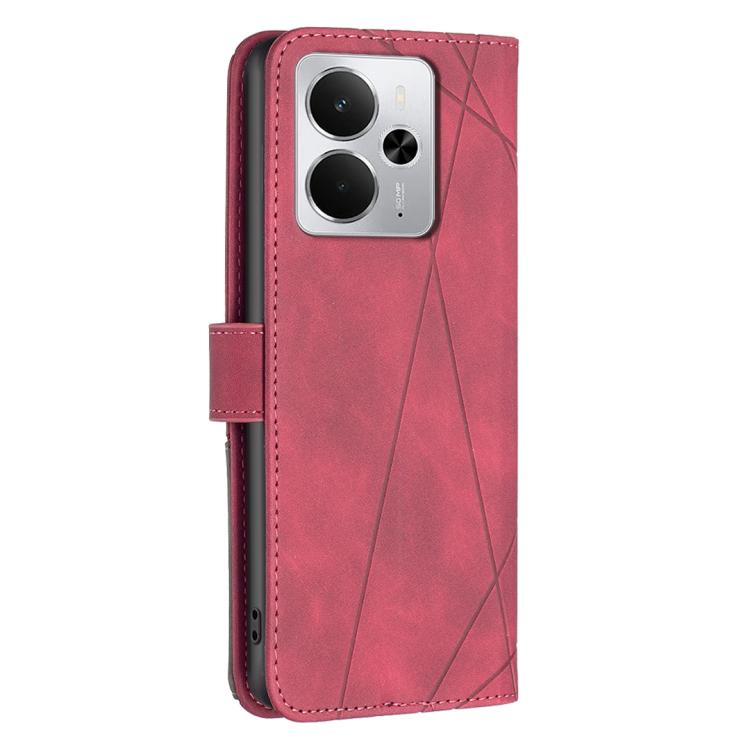 Knižkové puzdro Rhombus červené – Realme 14 5G | Lacné Kryty Lacné Kryty | Knižkové puzdro Rhombus červené – Realme 14 5G | Lacné Kryty