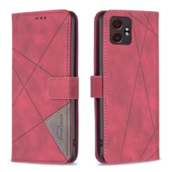 Lacné Kryty | Knižkové puzdro Rhombus červené – Samsung Galaxy Xcover 7 Pro | Lacné Kryty