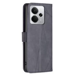Lacné Kryty | Knižkové puzdro Rhombus čierne – Realme 14 5G | Lacné Kryty