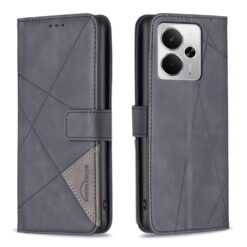 Lacné Kryty | Knižkové puzdro Rhombus čierne – Realme 14 5G | Lacné Kryty