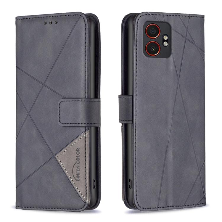 Knižkové puzdro Rhombus čierne – Samsung Galaxy Xcover 7 Pro | Lacné Kryty Lacné Kryty | Knižkové puzdro Rhombus čierne – Samsung Galaxy Xcover 7 Pro | Lacné Kryty