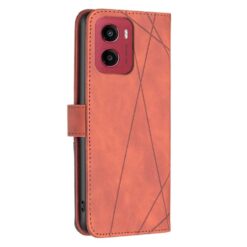 Lacné Kryty | Knižkové puzdro Rhombus hnedé – Motorola Moto G05 / E15 | Lacné Kryty
