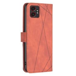 Lacné Kryty | Knižkové puzdro Rhombus hnedé – Samsung Galaxy Xcover 7 Pro | Lacné Kryty