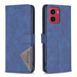 Lacné Kryty | Knižkové puzdro Rhombus modré – Motorola Moto G05 / E15 | Lacné Kryty