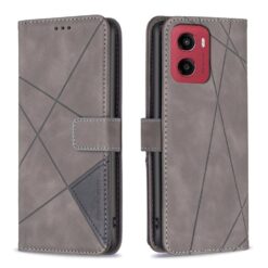 Lacné Kryty | Knižkové puzdro Rhombus sivé – Motorola Moto G05 / E15 | Lacné Kryty
