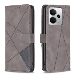 Lacné Kryty | Knižkové puzdro Rhombus sivé – Realme 14 5G | Lacné Kryty