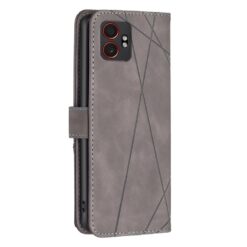Lacné Kryty | Knižkové puzdro Rhombus sivé – Samsung Galaxy Xcover 7 Pro | Lacné Kryty