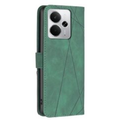 Lacné Kryty | Knižkové puzdro Rhombus zelené – Realme 14 5G | Lacné Kryty