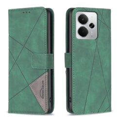 Lacné Kryty | Knižkové puzdro Rhombus zelené – Realme 14 5G | Lacné Kryty