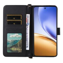 Peňaženkové puzdro Arrow card case čierne – Realme 14T 5G | Lacné Kryty Lacné Kryty | Peňaženkové puzdro Arrow card case čierne – Realme 14T 5G | Lacné Kryty