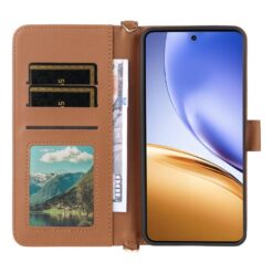 Peňaženkové puzdro Arrow card case hnedé – Realme 14T 5G | Lacné Kryty Lacné Kryty | Peňaženkové puzdro Arrow card case hnedé – Realme 14T 5G | Lacné Kryty