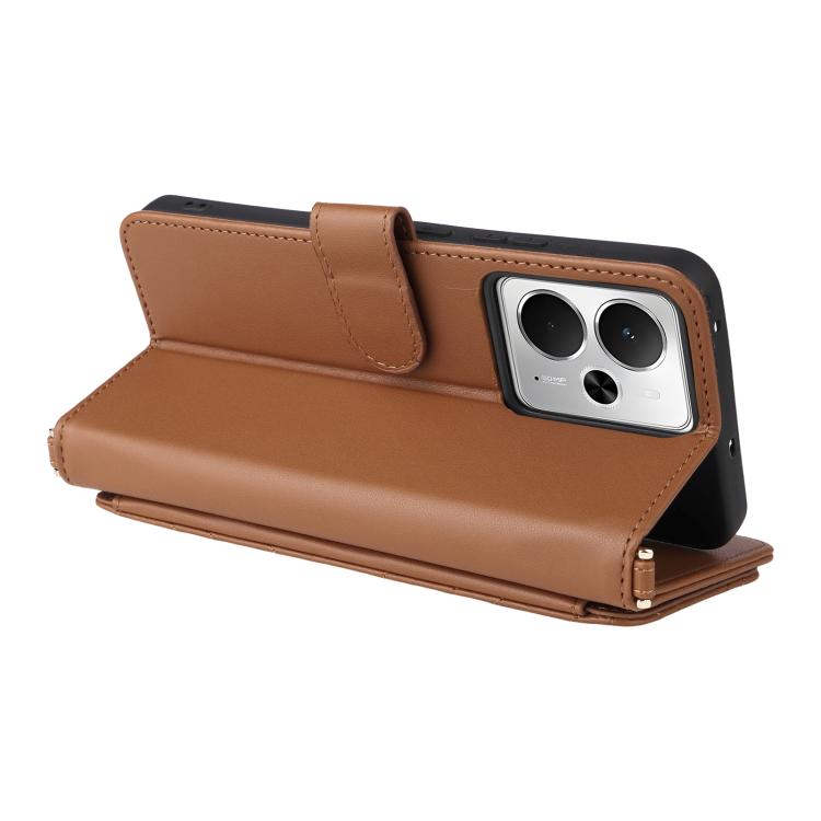 Peňaženkové puzdro Arrow card case hnedé – Realme 14T 5G | Lacné Kryty Lacné Kryty | Peňaženkové puzdro Arrow card case hnedé – Realme 14T 5G | Lacné Kryty