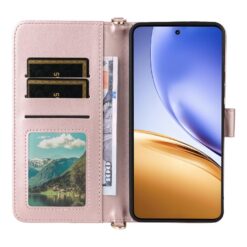 Peňaženkové puzdro Arrow card case ružové – Realme 14T 5G | Lacné Kryty Lacné Kryty | Peňaženkové puzdro Arrow card case ružové – Realme 14T 5G | Lacné Kryty