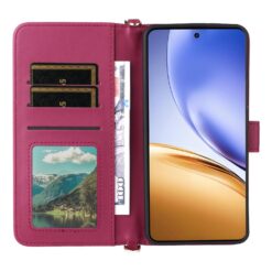 Peňaženkové puzdro Arrow card case tmavoružové – Realme 14T 5G | Lacné Kryty Lacné Kryty | Peňaženkové puzdro Arrow card case tmavoružové – Realme 14T 5G | Lacné Kryty