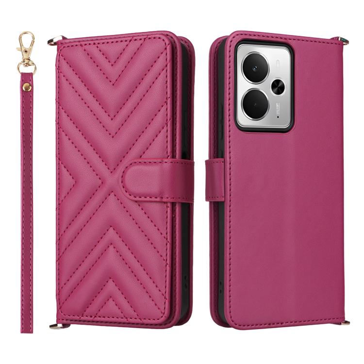Peňaženkové puzdro Arrow card case tmavoružové – Realme 14T 5G | Lacné Kryty Lacné Kryty | Peňaženkové puzdro Arrow card case tmavoružové – Realme 14T 5G | Lacné Kryty