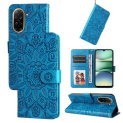 Peňaženkové puzdro Embossing Pattern Slnečnica modré – Xiaomi Redmi A5 | Lacné Kryty Lacné Kryty | Peňaženkové puzdro Embossing Pattern Slnečnica modré – Xiaomi Redmi A5 | Lacné Kryty