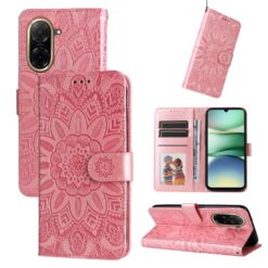 Peňaženkové puzdro Embossing Pattern Slnečnica ružové – Xiaomi Redmi A5 | Lacné Kryty Lacné Kryty | Peňaženkové puzdro Embossing Pattern Slnečnica ružové – Xiaomi Redmi A5 | Lacné Kryty