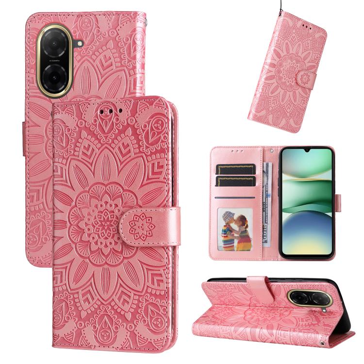 Peňaženkové puzdro Embossing Pattern Slnečnica ružové – Xiaomi Redmi A5 | Lacné Kryty Lacné Kryty | Peňaženkové puzdro Embossing Pattern Slnečnica ružové – Xiaomi Redmi A5 | Lacné Kryty