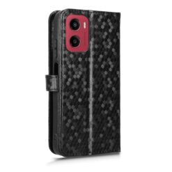Lacné Kryty | Peňaženkové puzdro Honeycomb Dot Texture Case čierne – Motorola Moto G05 / E15 | Lacné Kryty