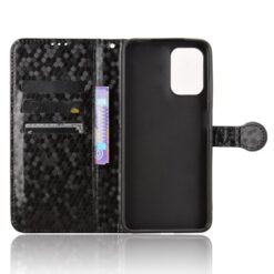 Lacné Kryty | Peňaženkové puzdro Honeycomb Dot Texture Case čierne – Motorola Moto G05 / E15 | Lacné Kryty