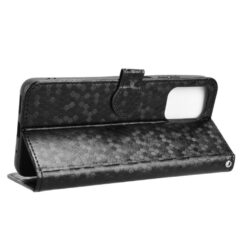 Lacné Kryty | Peňaženkové puzdro Honeycomb Dot Texture Case čierne – Motorola Moto G05 / E15 | Lacné Kryty