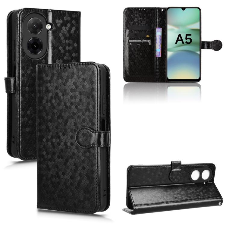 Peňaženkové puzdro Honeycomb Dot Texture Case čierne – Xiaomi Redmi A5 | Lacné Kryty Lacné Kryty | Peňaženkové puzdro Honeycomb Dot Texture Case čierne – Xiaomi Redmi A5 | Lacné Kryty