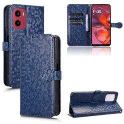 Lacné Kryty | Peňaženkové puzdro Honeycomb Dot Texture Case modré – Motorola Moto G05 / E15 | Lacné Kryty