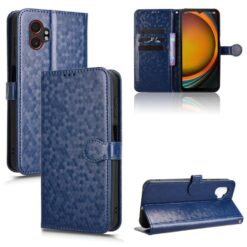 Lacné Kryty | Peňaženkové puzdro Honeycomb Dot Texture Case modré – Samsung Galaxy Xcover 7 Pro | Lacné Kryty
