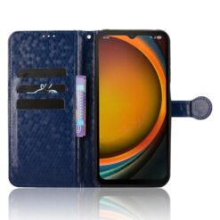 Lacné Kryty | Peňaženkové puzdro Honeycomb Dot Texture Case modré – Samsung Galaxy Xcover 7 Pro | Lacné Kryty
