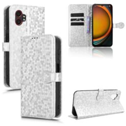Peňaženkové puzdro Honeycomb Dot Texture Case strieborné – Samsung Galaxy Xcover 7 Pro | Lacné Kryty Lacné Kryty | Peňaženkové puzdro Honeycomb Dot Texture Case strieborné – Samsung Galaxy Xcover 7 Pro | Lacné Kryty