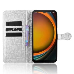 Peňaženkové puzdro Honeycomb Dot Texture Case strieborné – Samsung Galaxy Xcover 7 Pro | Lacné Kryty Lacné Kryty | Peňaženkové puzdro Honeycomb Dot Texture Case strieborné – Samsung Galaxy Xcover 7 Pro | Lacné Kryty