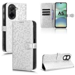 Peňaženkové puzdro Honeycomb Dot Texture Case strieborné – Xiaomi Redmi A5 | Lacné Kryty Lacné Kryty | Peňaženkové puzdro Honeycomb Dot Texture Case strieborné – Xiaomi Redmi A5 | Lacné Kryty